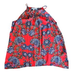Red foral halter top  Women’s SZ medium